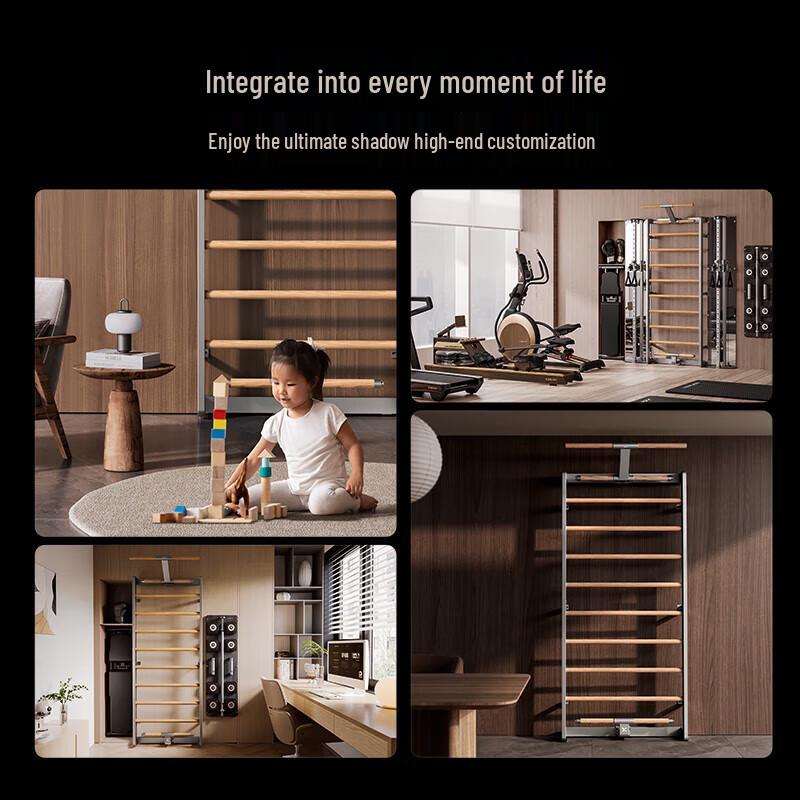 Jueying Muur XW5 Rekstok Donkergrijs Parallel Bars & Ophangbanden Set