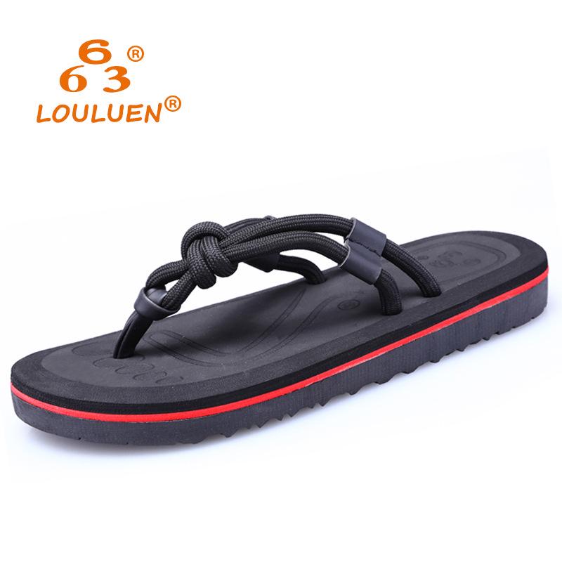 Men's Non-Slip Summer Flip-Flops: Vietnam Beach Sandals for Couples