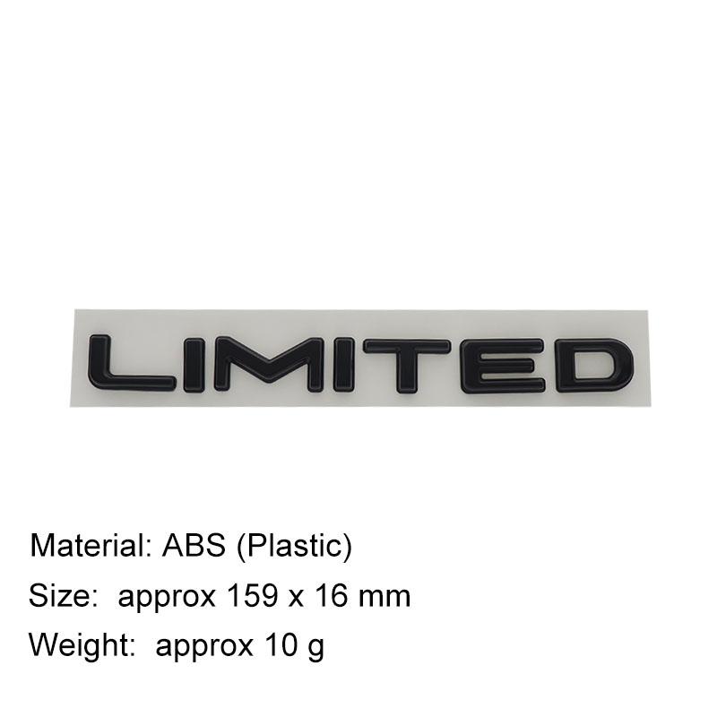 3D Premium ABS LIMITED Letters Sticker Achterbumper Badge Auto Achterklep Embleem Accessoires Buitendecoratie
