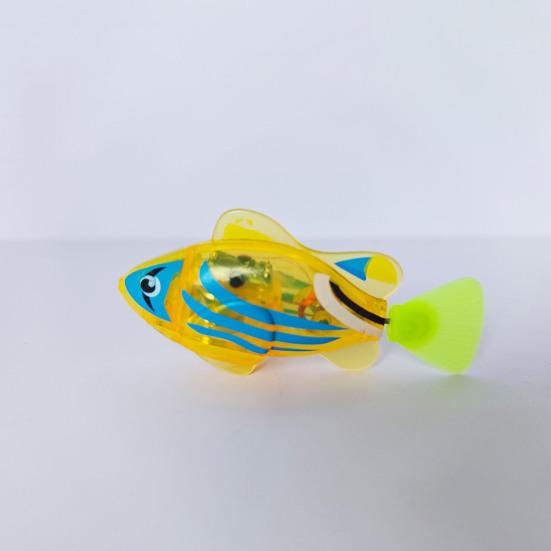 Magic Water Activated Glowing Swimming Fish Waterproof Interactive Robot Fish with Electric Movement Neon Deep-Sea Disco Bath Toy