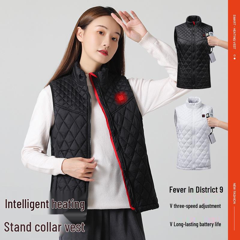 USB-Charged Smart Heating Vest with Adjustable Size for Men & Women - Dual Control, Nine-Zone Winter Warmth
