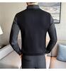 2025 Men's Winter Plus Velvet Warm Sweater Slim Fit Business Trendy Two-Piece Layer Shirt