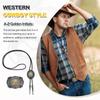 [PATIKIL] Western Cowboy Bolo Tie and Belt Buckle Set, Gold Initial "J", Cowhide Rope Tie, Unisex Costume, Traditional Vintage Accessory,