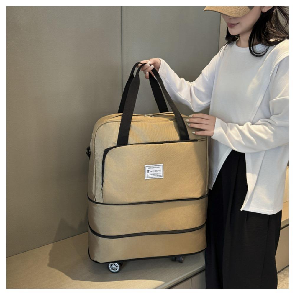 Men's and women's wheeled models, double-layer expansion, large-capacity travel bags, home storage, moving luggage bags can be set with tie rods