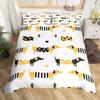 Sausage Dog King Queen Duvet Cover Floral Dachshund Bedding Set Cartoon Puppy Animal Comforter Cover Pet Polyester Quilt Cover