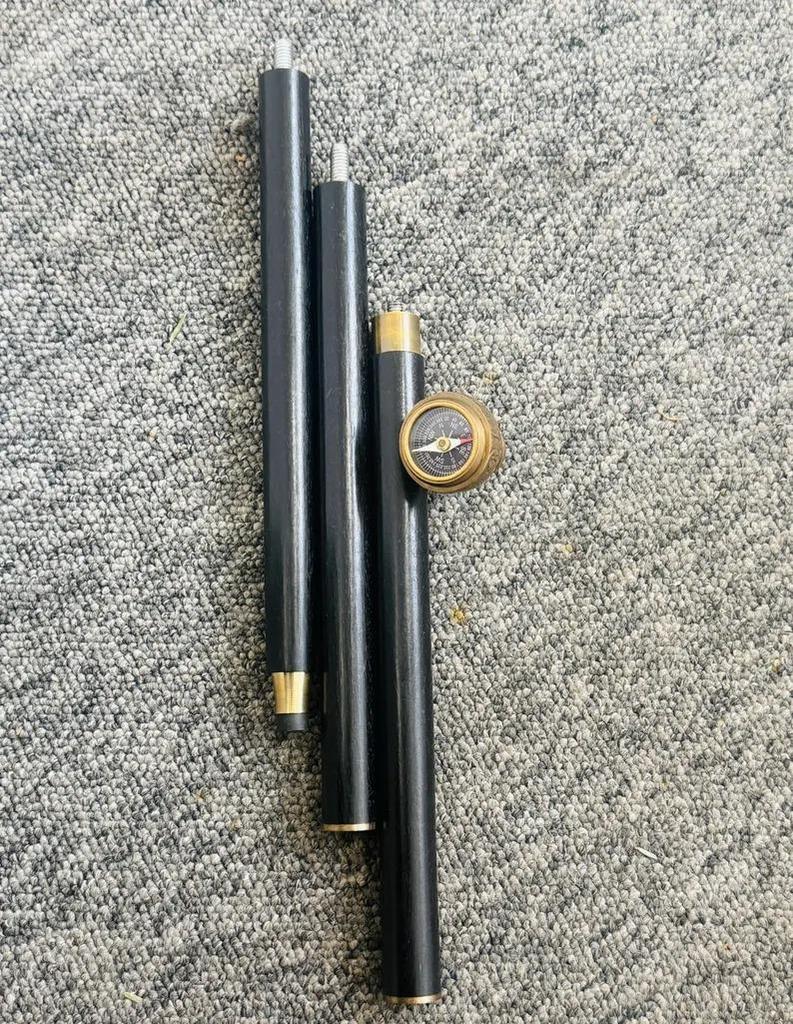 Walking Compass Handle & Wooden Stick Brass Antique Style Designer Nautical cane working Compass