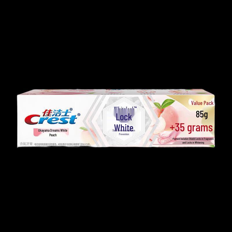 Crest Peach Whitening Toothpaste & Soft Crystal Toothbrush Set