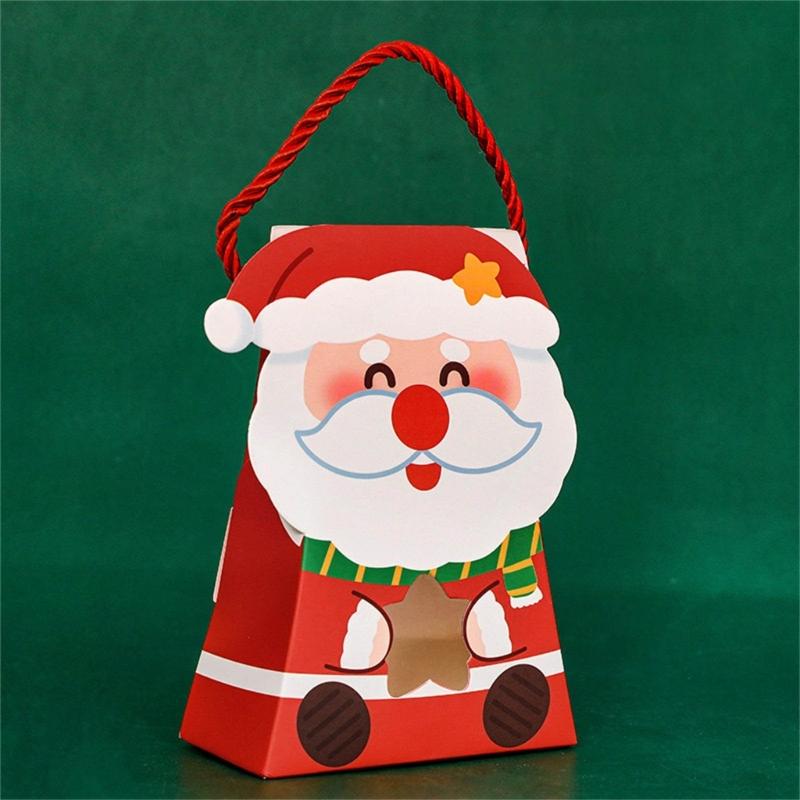 Festive Christmas Gift Boxes 10pcs Chocolate Candy Packaging Bags for Home Decor