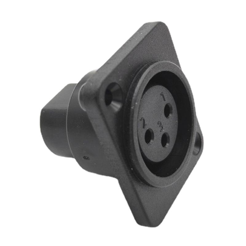 3Pin XLR Straight Terminal Panel Mount Connector ABS Alloy Auditory Adapter For Studio Live Performances