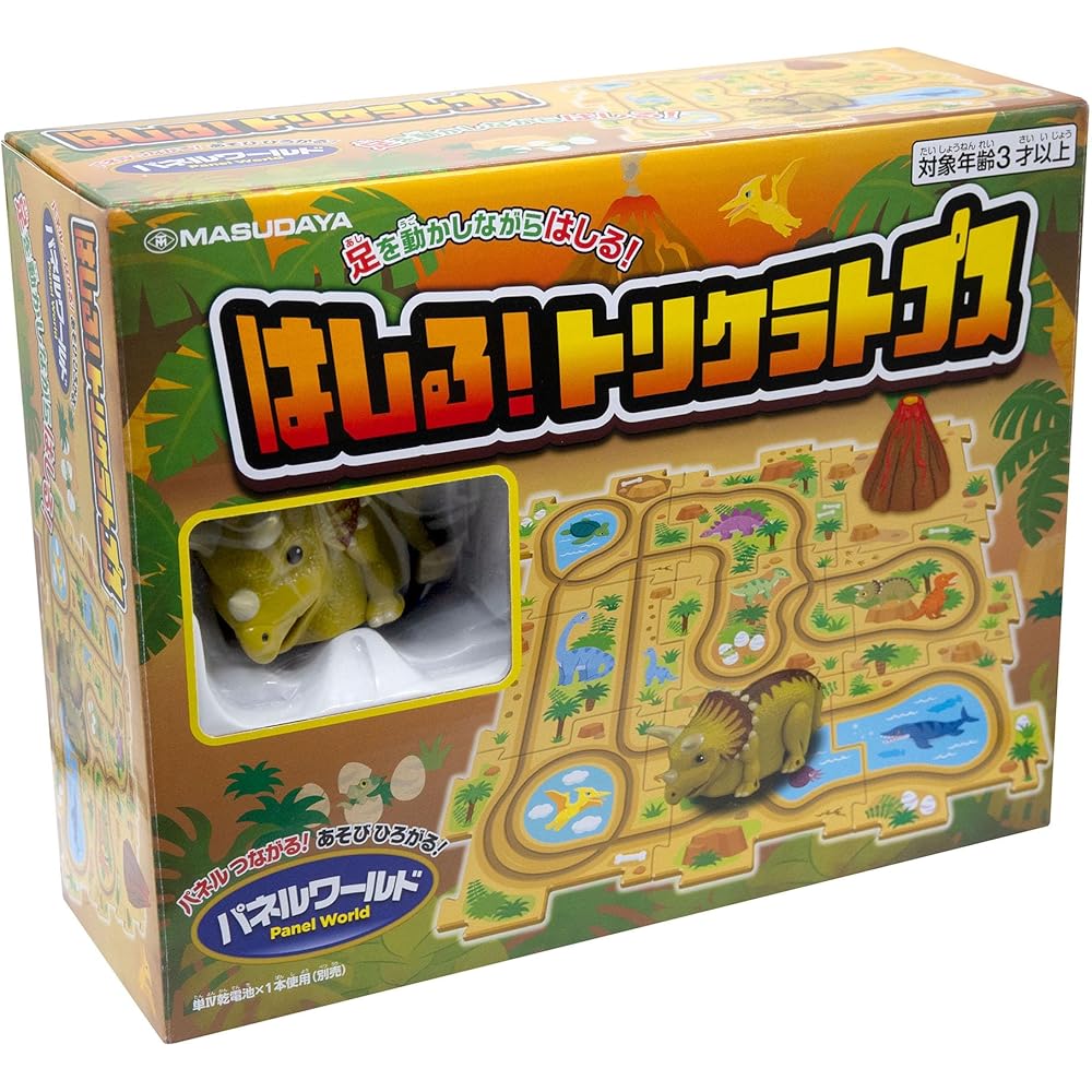 

Masudaya Corporation Panel World Running Triceratops Toy Dinosaur Battery Operated for Ages 3 and Up