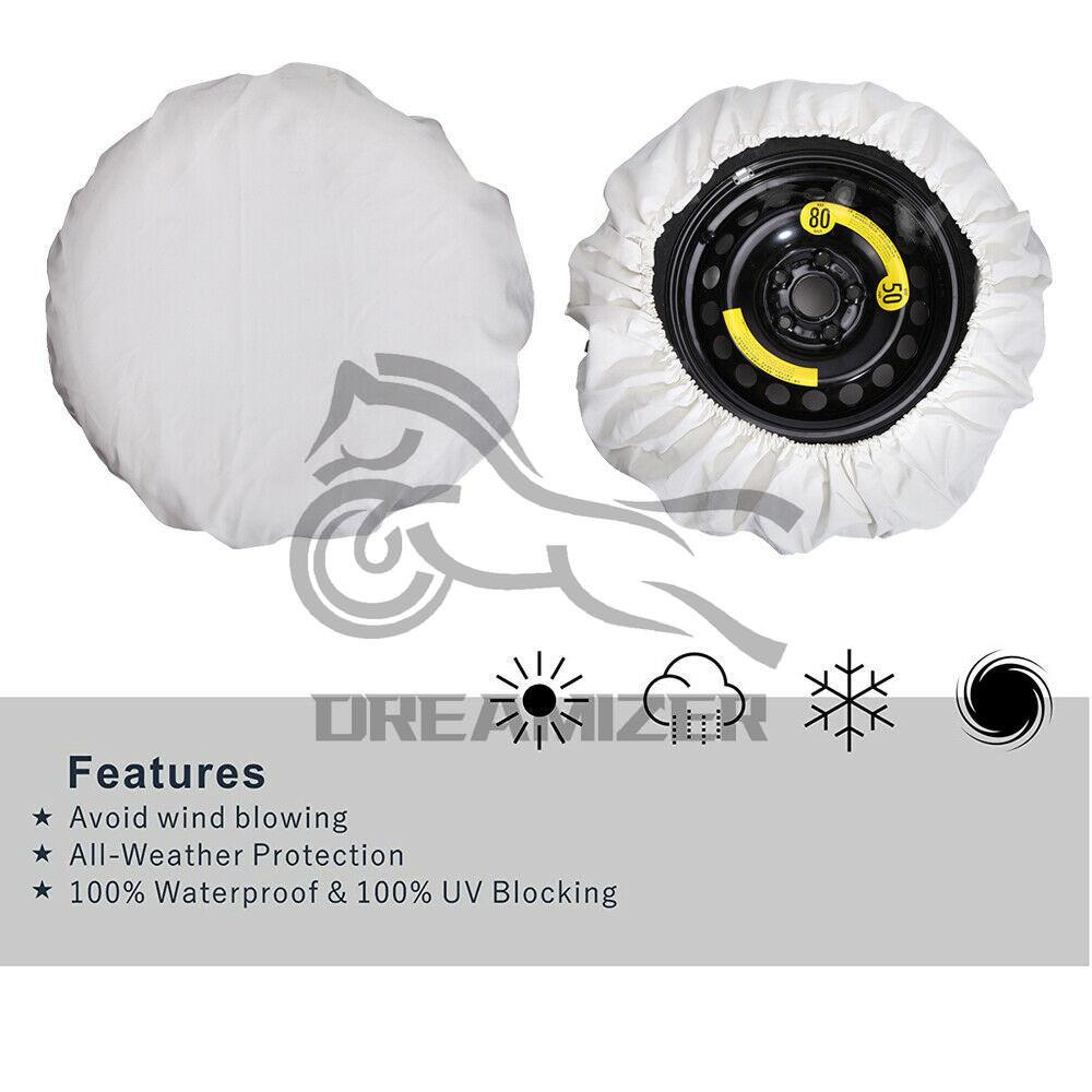 13in Heavy Duty Spare Wheel Tire Tyre Cover PU Leather For 21in-23in Wheel Universal Car Tire Cover Case Spare Tire Wheel