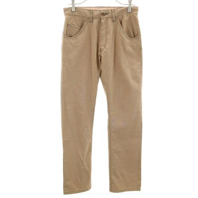 PPFM Check Pattern Straight Pants M Beige Men's Used