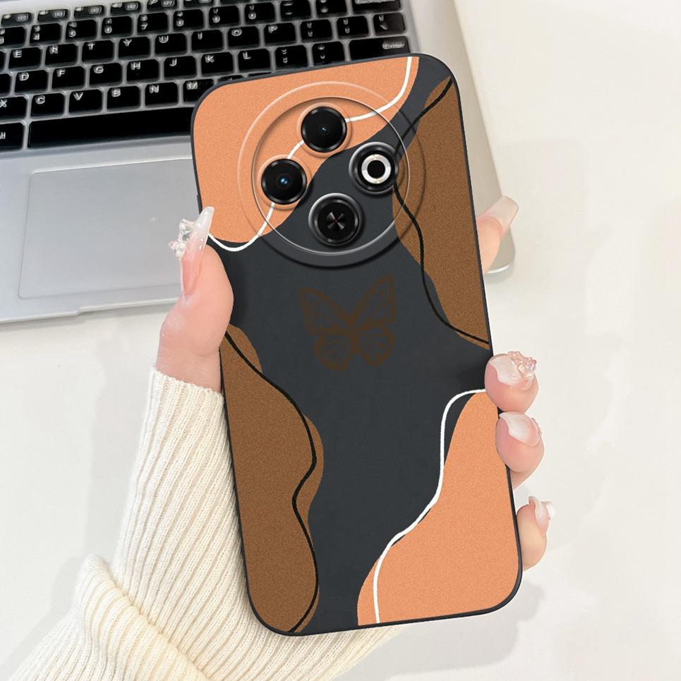 

For Tecno Spark 30c 2024 Fashion Cute Case Love Heart Leopard Print Rabbit Shockproof Liquid Silicone Back Cover Soft Fundas Te-spark30c(4g)
