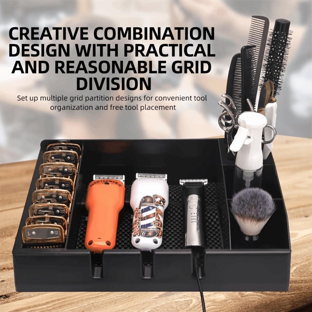 Large Capacity Stylist Toolbox Storage Cosmetic Container Professional Hair Clipper Stand Salon