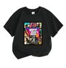 Kids Boys Girls Crew Neck Short Sleeve 100% Cotton T-Shirt, Stylish Game Themed Printed Casual Comfortable Tees for Daily Wear Summer Outdoor Activiti