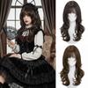Japanese-style Cosplay Wig with Bangs Hairstyle Cute Lolita Layered Wigs Long Curly Hair Wig Party