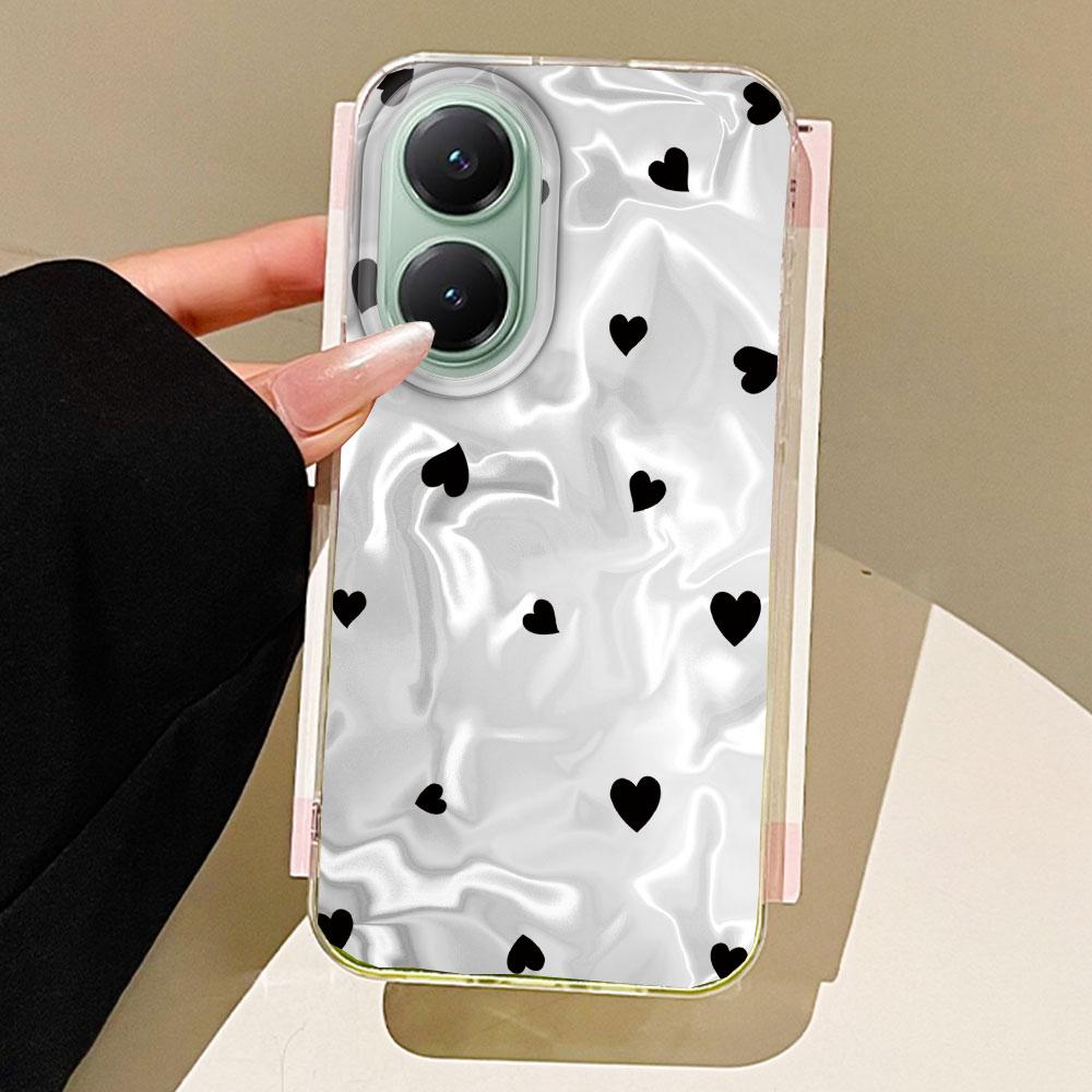Circular Dots Love Heart Women Girls Water Texture Phone Case for Xiaomi Poco X5 M6 Pro X6 X3 Pro NFC C75 C71 C65 C61 M5S Cover
