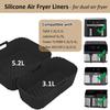 2Pcs/Set Foldable Air Fryer Liner Silicone Air Fryer Baking Tray Air Fryer Basket  Cake