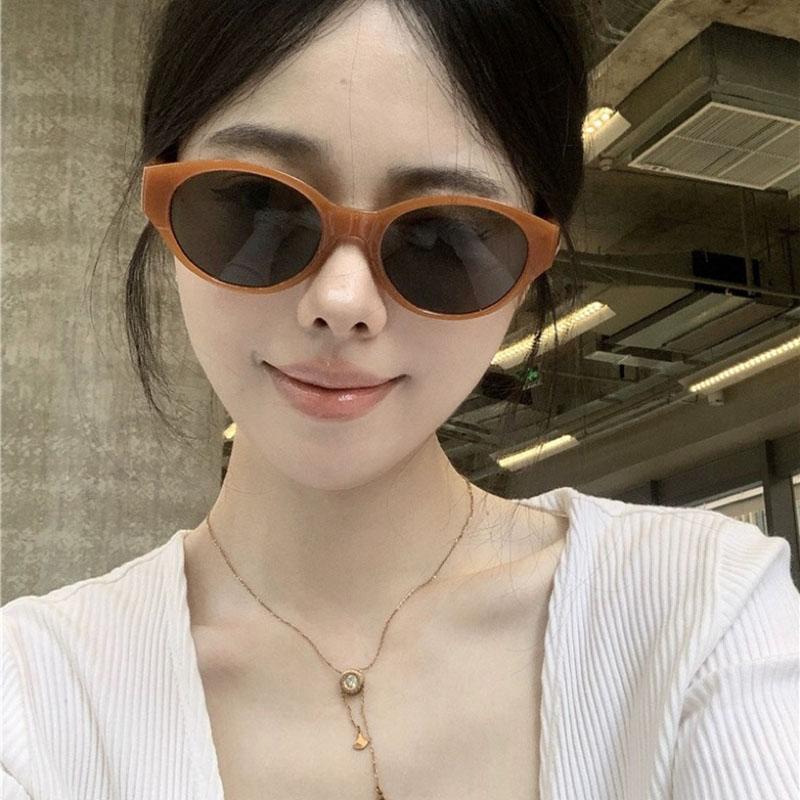Material Ladies Sunglasses Cat Eye Shape Anti-Glare Outdoor Sun Glasses Bicycling Hiking Travelling Female Sunglass