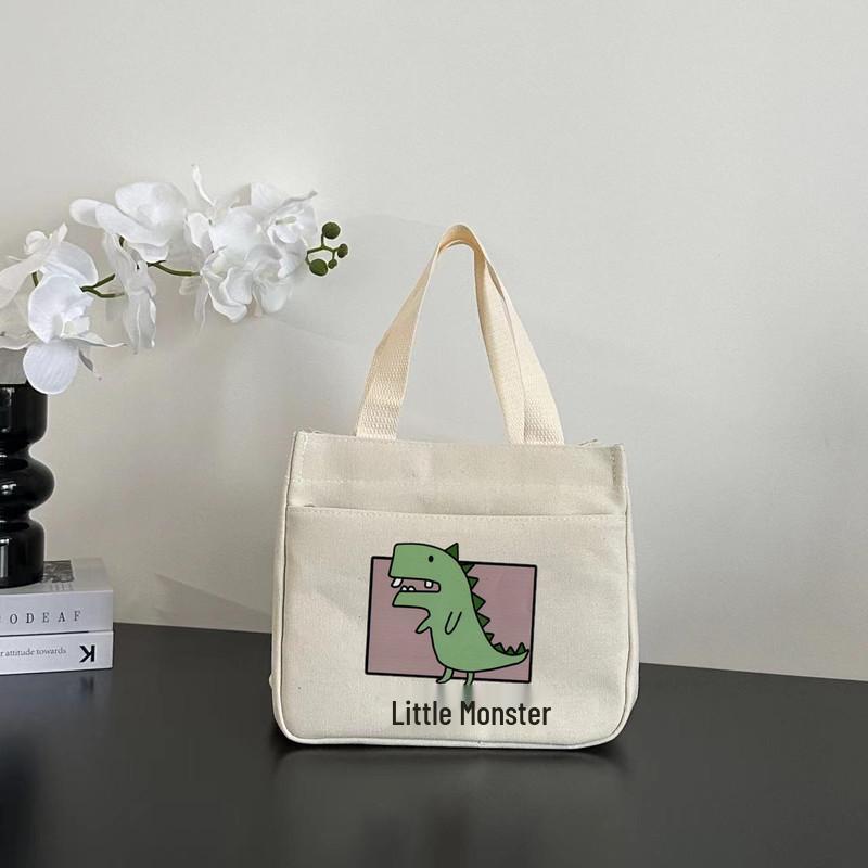 Stylish Canvas Commuter Tote with Zipper - Trendy Women's Handbag & Lunch Box