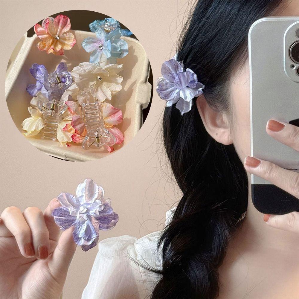 

Side Bangs Clip Dried Flower Grab Clip Romantic Side Hairpin New Artificial Flower Clips for Women