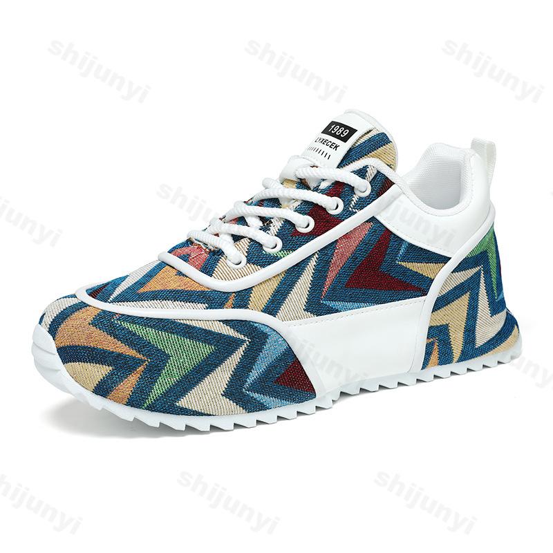 Chunky Sneaker Men's Causal Shoes Anti Slip 2025 Mixed Color Platform Luxury New Designer Walking Sneakers Plus Size 45 46 47 48