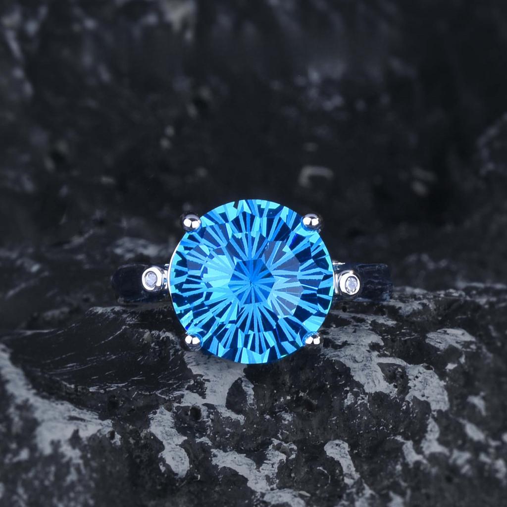 10 Carat Citrine Open Ring Colored Treasure Pendant Yellow Diamond Earrings