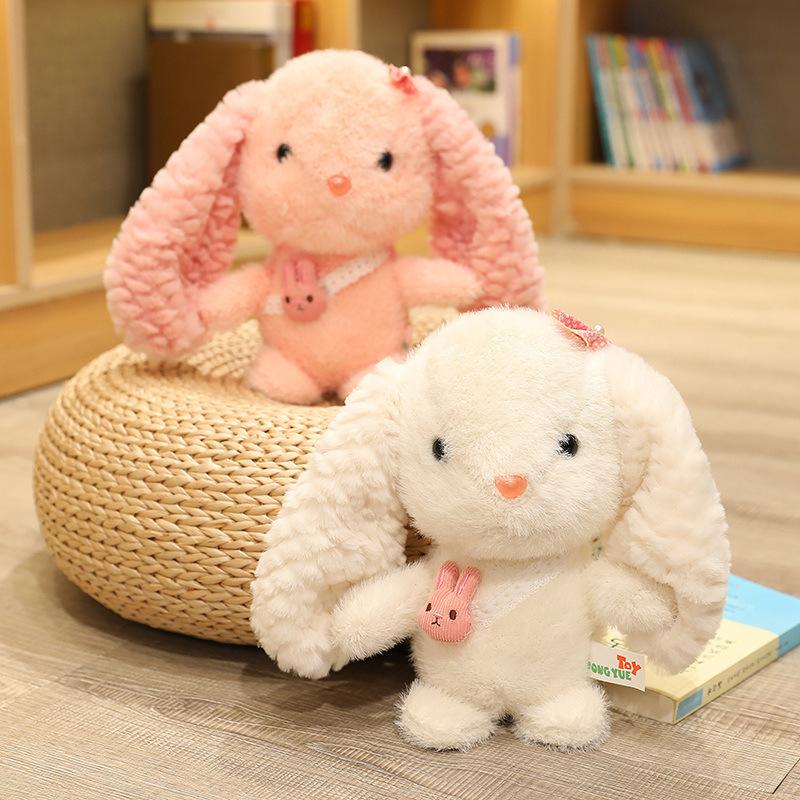20CM New Creative Stuffed Animals Kids Mini Long Ear Bunny Rabbit Plushie Dolls Cartoon Animal Plush Toys Children Birthday Gift