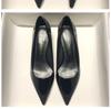 2025 Women's Black Patent Leather Low Heel Pointed Toe Work Shoes - Versatile & Simple Design