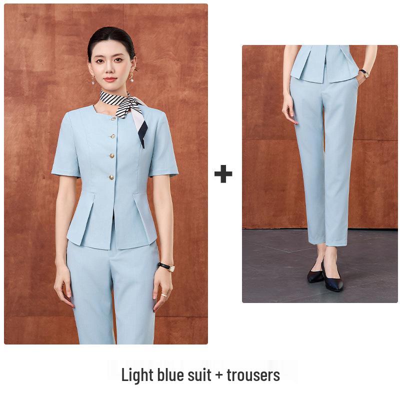 Women's Chic Summer Short-Sleeve Business Two-Piece Set