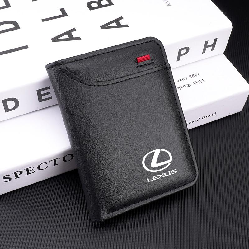 

Leather Mini Wallet for Lexus ES300 RX330 RX300 GS300 IS250 IS200 CT200h IS300 NX RX LX GX GS Card Documents Storage Pocket Bag чёрный