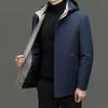 Men's High-End Winter Down Jacket: Middle-Aged & Elderly Business Casual, Thickened Warm Hooded Coat