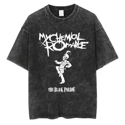Rocková kapela My Chemical Romance Praná trička The Black Parade Pánská Dámská Punk Krátký rukáv Bavlněné tričko Nadměrná trička