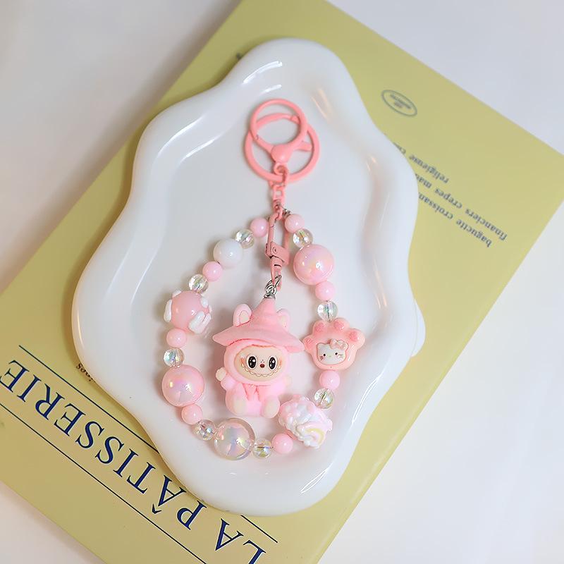 Cute Flocking Leader Keychain Doll Pendant Cartoon Cute Grain Bag Chain Pendant Gift