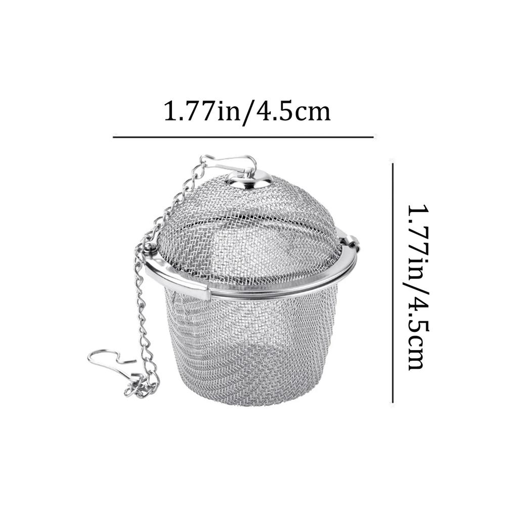 1-3pcs Tea Spice Strainer Seasoning Ball Mesh Herbal Ball Stainlesss Steel Teakettle Locking Tea Filter Reusable Diameter 4.5cm