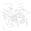 Prettyia Approximately 100 Pieces Plastic Shirt Collar Pins, Craft Pins, Concealed Clips, Transparent Peg Clips