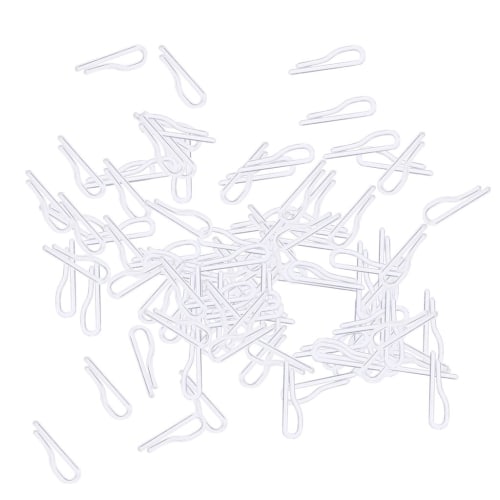 Prettyia Approximately 100 Pieces Plastic Shirt Collar Pins, Craft Pins, Concealed Clips, Transparent Peg Clips