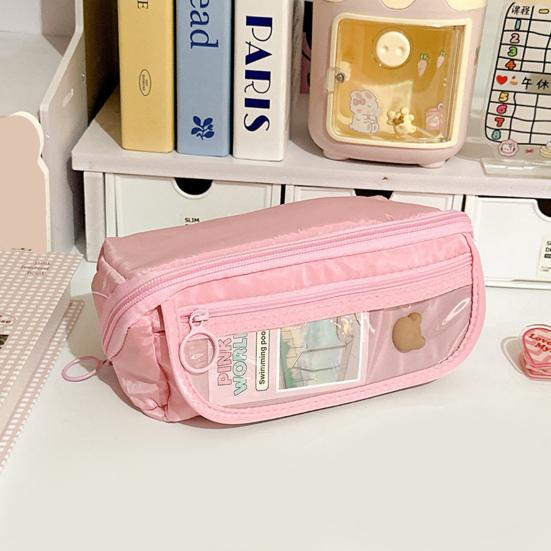 Yousheng Large Pencil Case, Wide Opening Pencil Pouch with Zipper, Multi-layer Aesthetic Pen Bag for Teens Girls Women, Portable Pen Holder for Office
