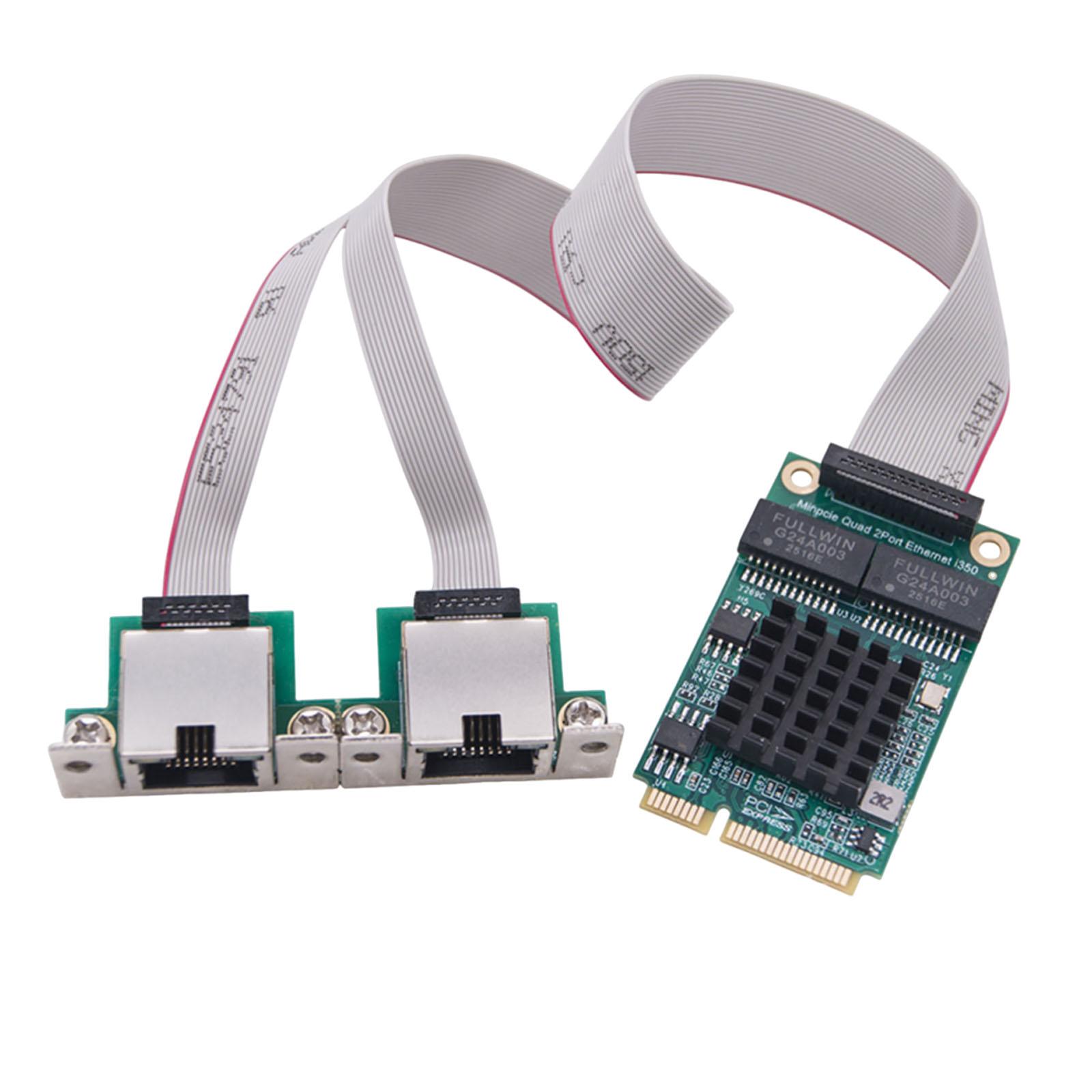 

Dual Port RJ45 Gigabit Ethernet Mini PCIE Network Card Network LAN Cable Adapter for Desktop