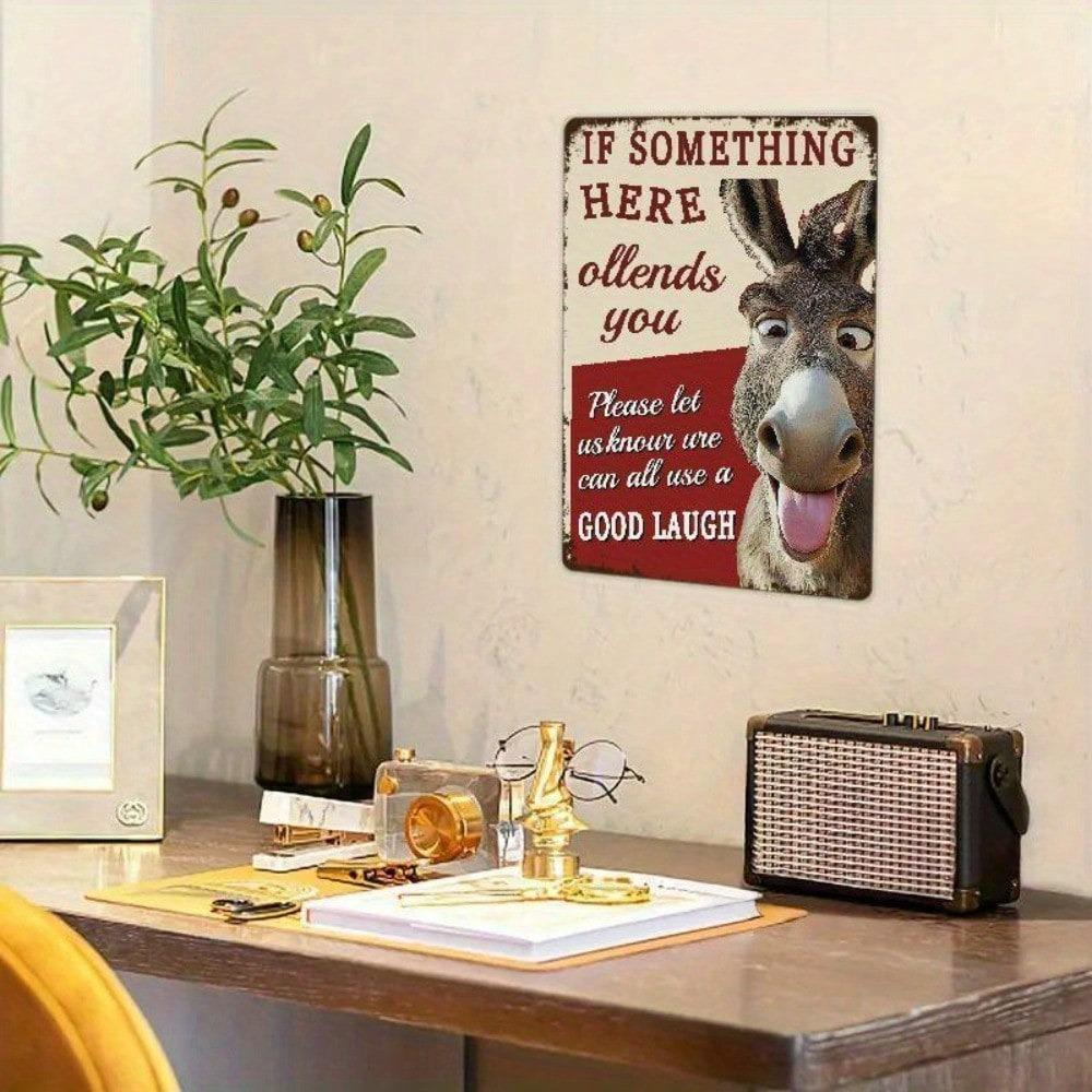 Metal Wall Art Giraffe with Piña Colada Sign for Bar Man Cave Gift