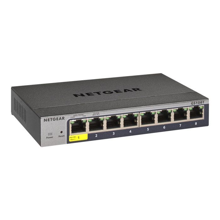 Switch - Netgear - GS108TV3 - 8 RJ-45 Ports - Gigabit Ethernet - Managed