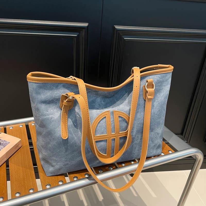 

Винтажная сумка-тоут большой вместимости для поездок на работу, женская новая модная повседневная сумка-тоут через плечо