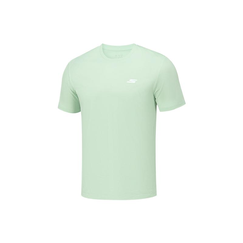 Skechers Moisture-Wicking Solid Quick-Dry T-Shirt Men Tops P226M228-01XB S