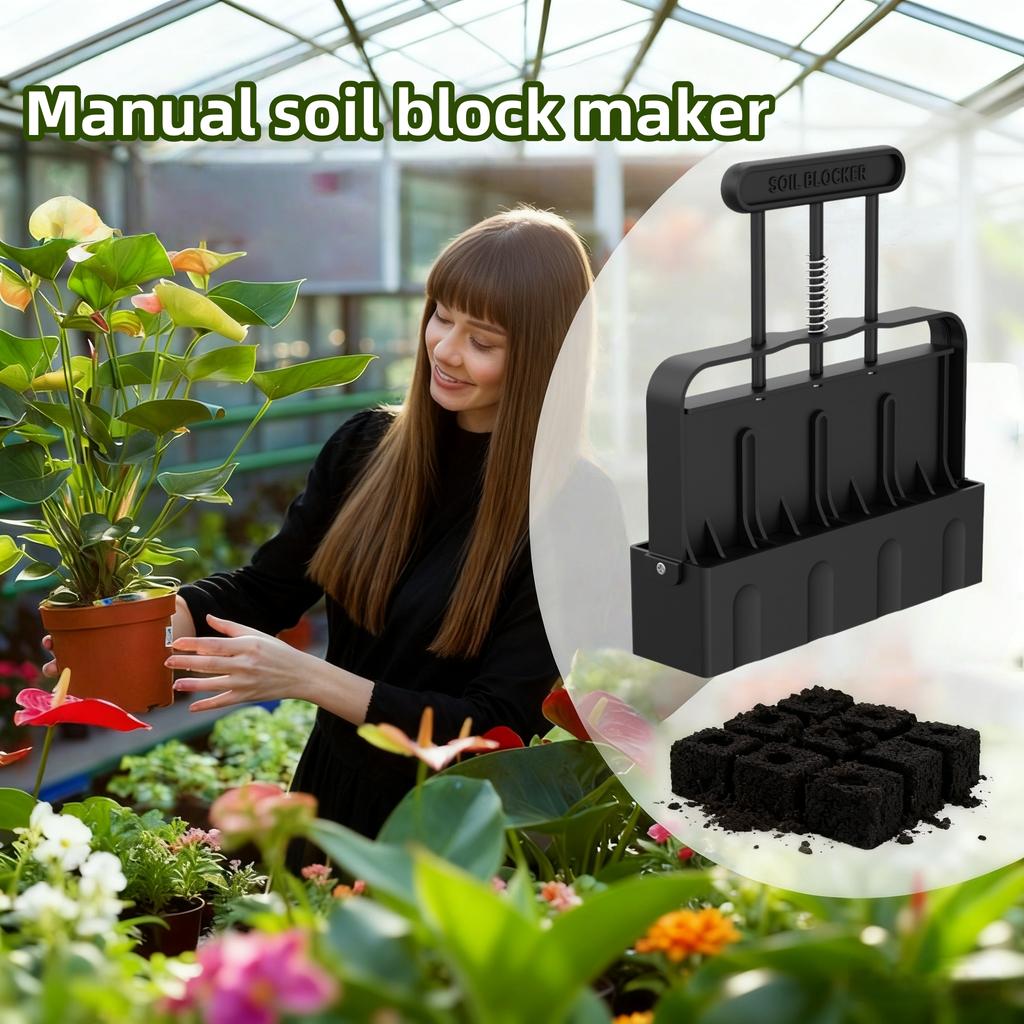 Manual Soil Block Maker for Garden Sowing Forest Farm Root Culture Container Making Tool