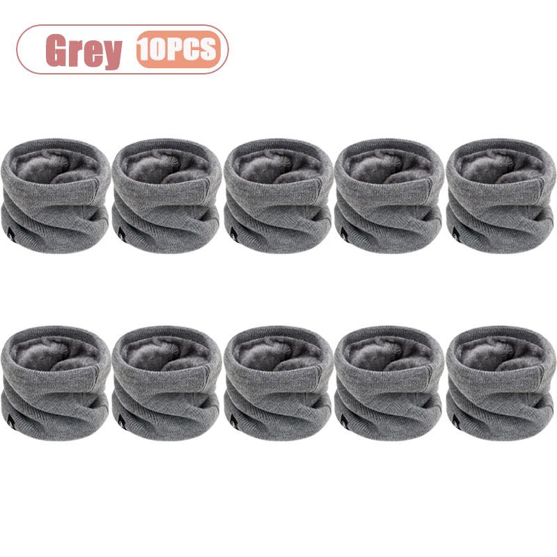 1-20PCS Unisex Winter Scarf Thickened Fleece Lined Warm Neck Gaiter for Outdoor Cycling Student Cold Weather Gift