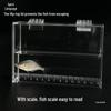 Acrylic Fish Observation Box with Scale and Lid - Portable Transparent Photography Container