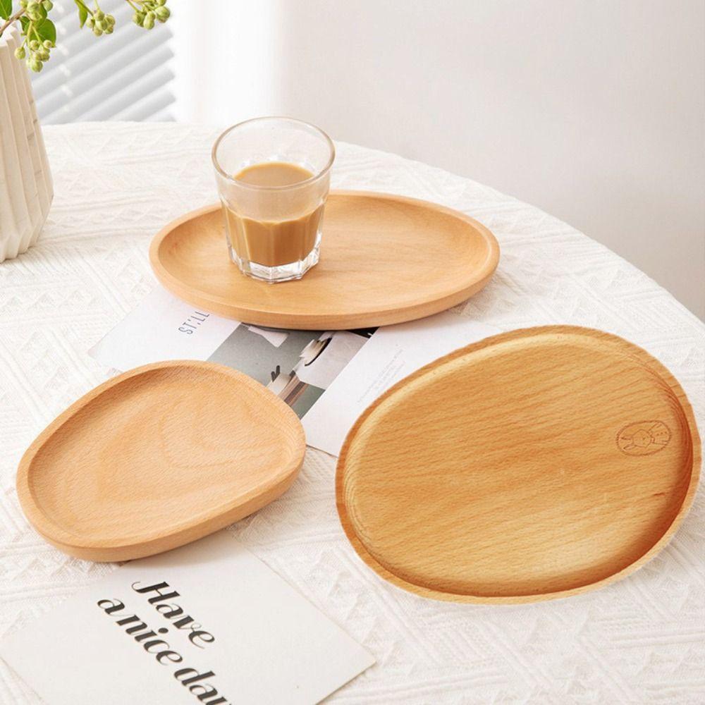 

Elegant Solid Wood Serving Tray Exquisite Fruit Plate Creative Wooden Pallet Picnics