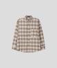 BLACK MOMENT High-Density City Boy Regular Oversized Shirt [Oat Beige Check]