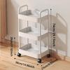 1pc-Handcart Storage Rack Kitchen Bedroom Bathroom Floor Standing Multi-layer Storage Rack