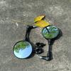 Foldable Motorcycle Rearview Mirror Round 10MM Scooter E-Bike Rear View Mirrors Back Side Convex Mirror for KTM KLX